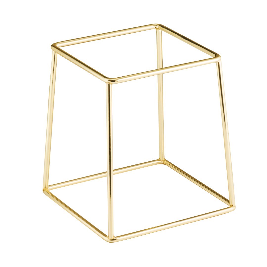 stojan bufetový 18x18 cm v 20 cm Multi kovový zlatý