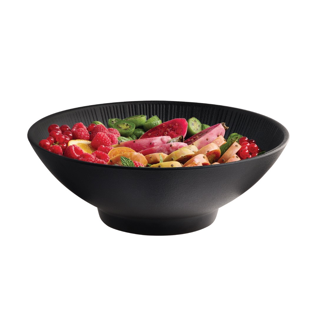 Melamínová miska NERO 29 cm, čierna