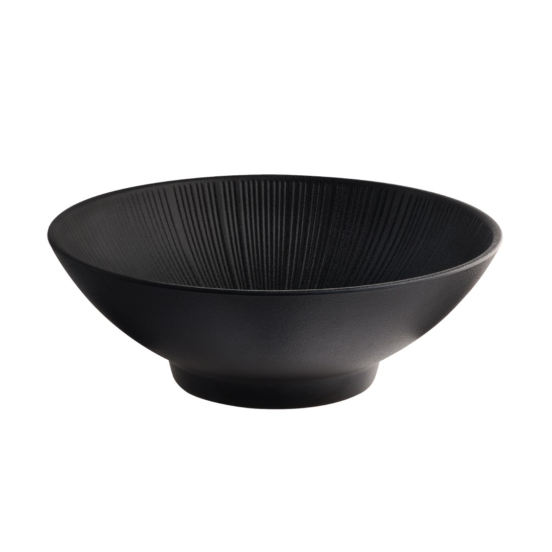 Melamínová miska NERO 29 cm, čierna