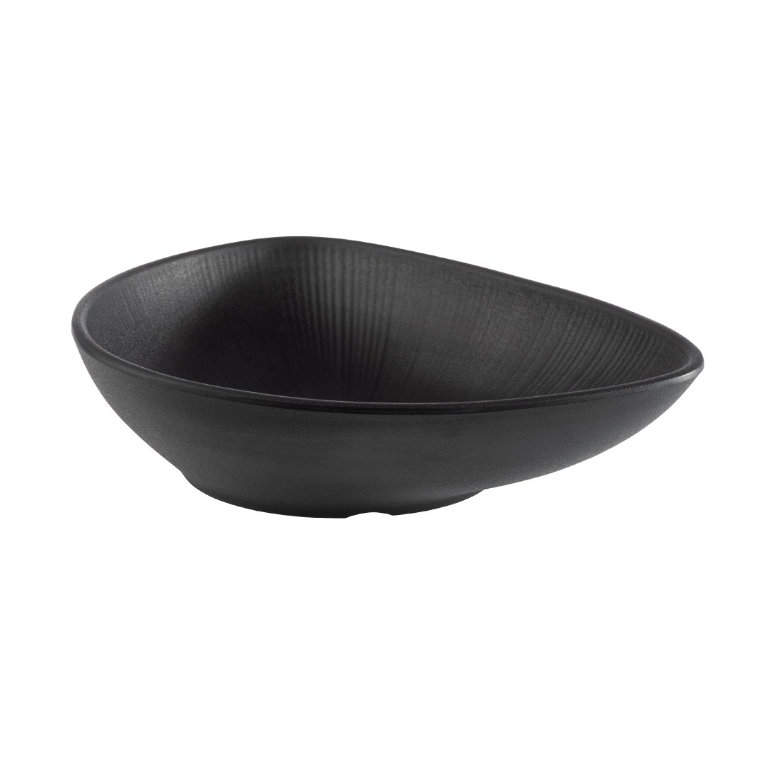 Melamínová miska NERO, 23 x 18 cm, oválna, čierna