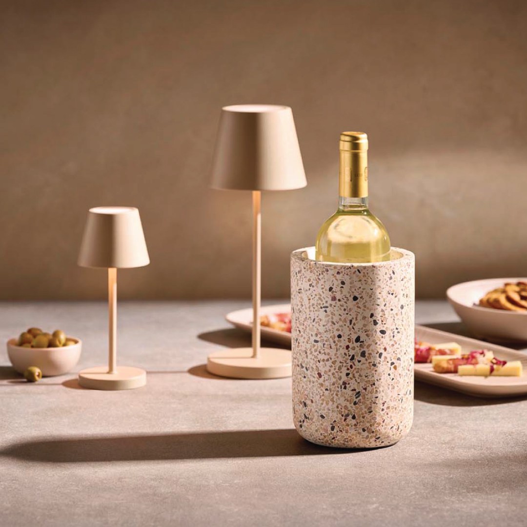 Chladič na víno TERRAZZO, priemer. 12,5/10 cm, v. 19 cm, betón