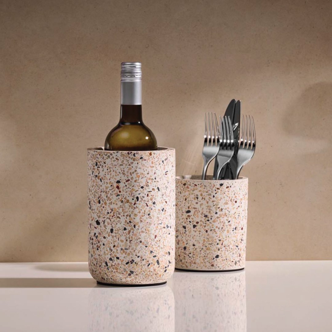 Chladič na víno TERRAZZO, priemer. 12,5/10 cm, v. 19 cm, betón