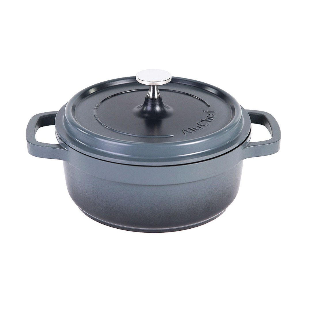 hrniec s pokrievkou AluChef 20 cm / šedý