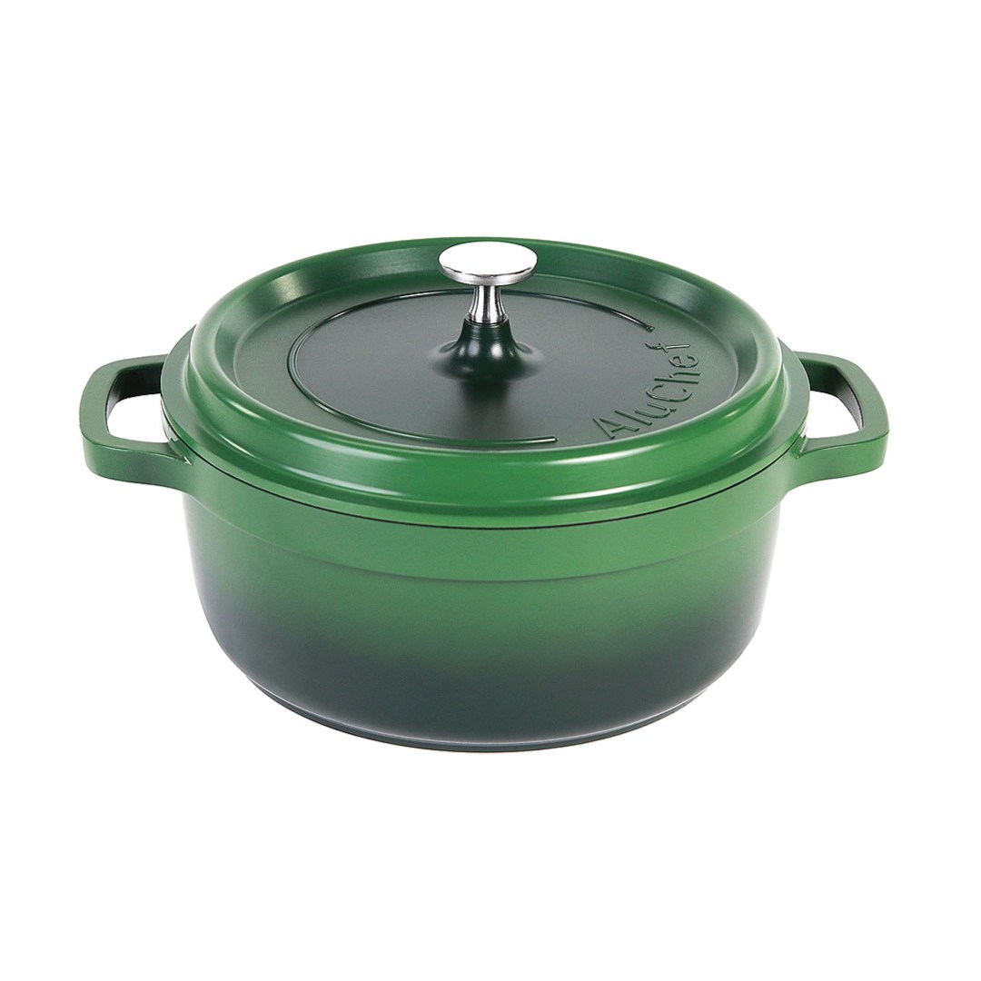 hrniec s pokrievkou AluChef 24 cm / zelený