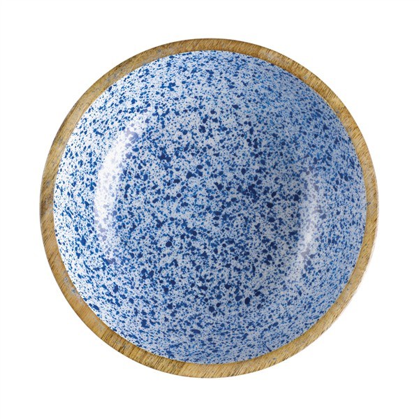 misa MANGO priemer 24 cm modrobiela drevená