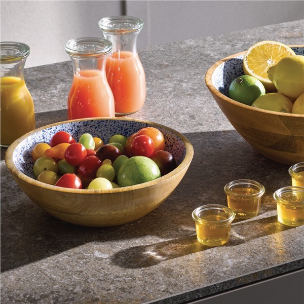 misa MANGO priemer 24 cm modrobiela drevená