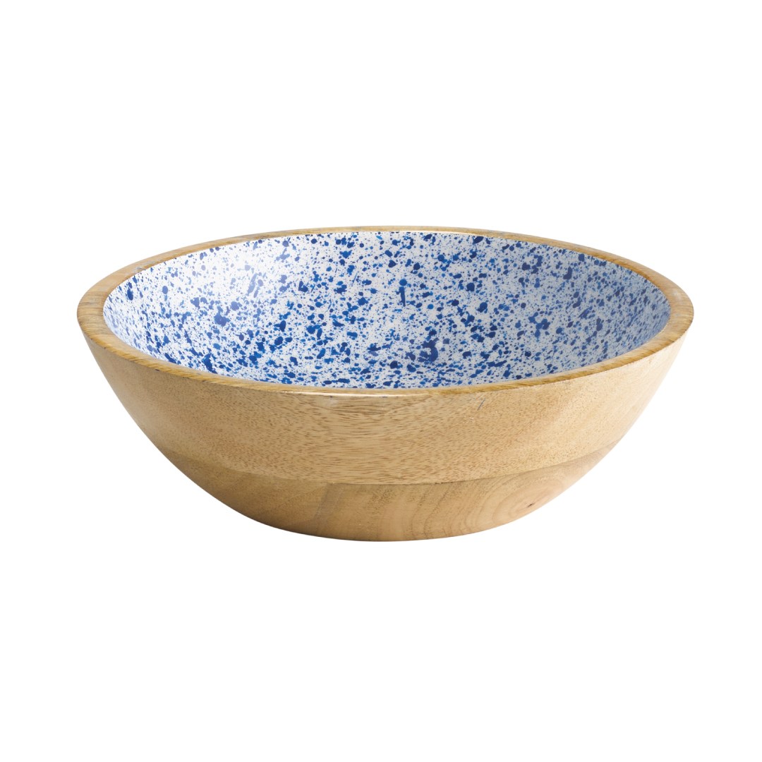 misa MANGO priemer 24 cm modrobiela drevená