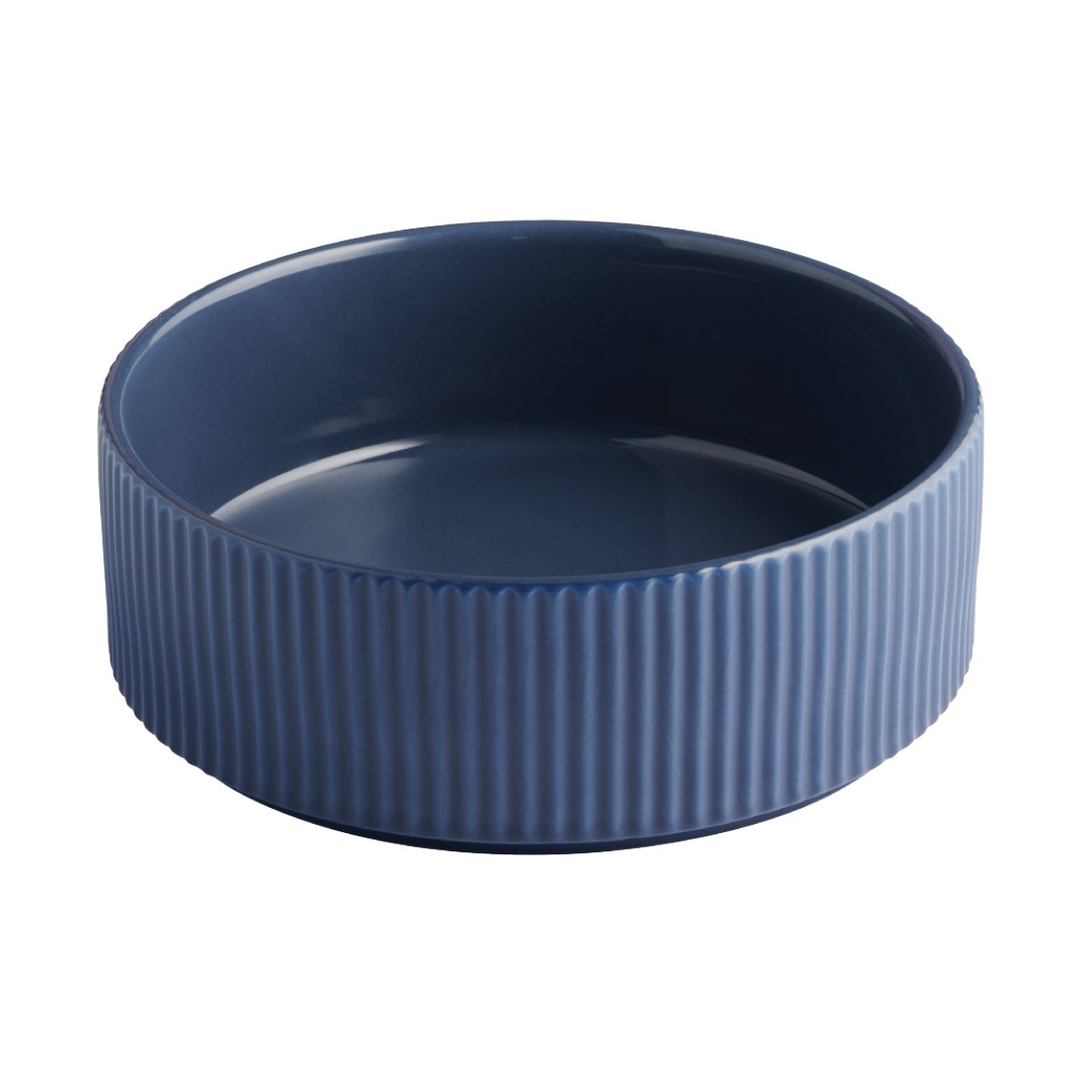 Miska THE GRID 16 cm, porcelánová, modrá