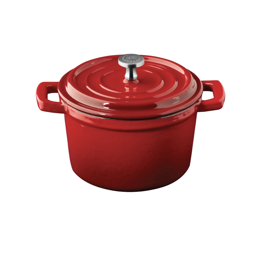 hrniec mini 5 STARS pr.11cm, 0,35l červený