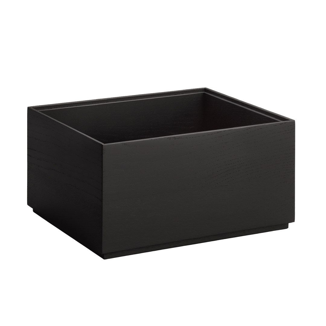 box GN1/2 VALO v.16,5 cm drevený čierny