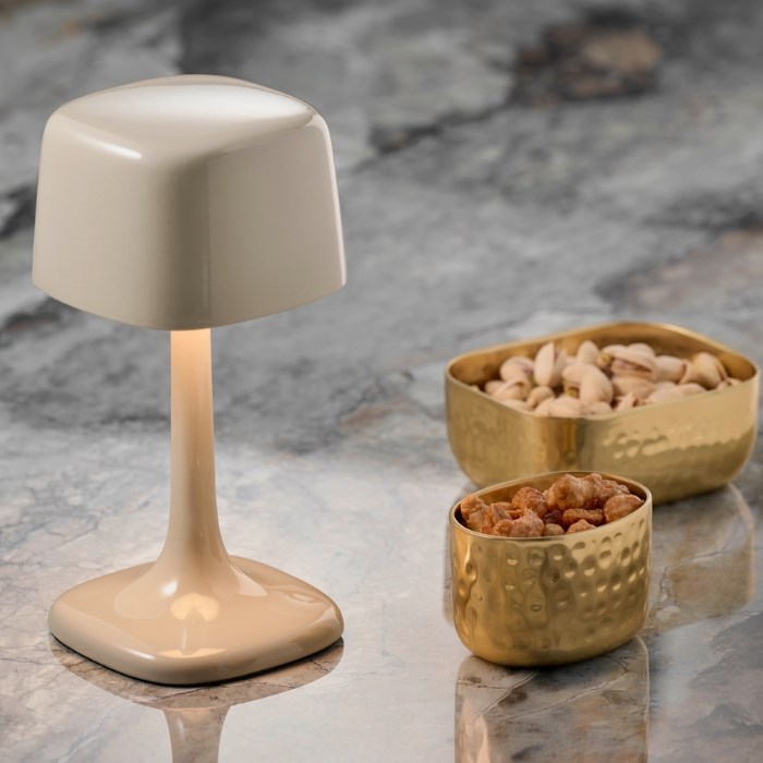 Stolová lampa SOHO, svetlo šedá, výška 21,5 cm