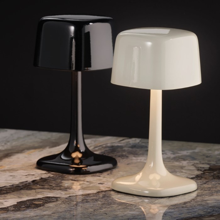 Stolová lampa SOHO, svetlo šedá, výška 21,5 cm