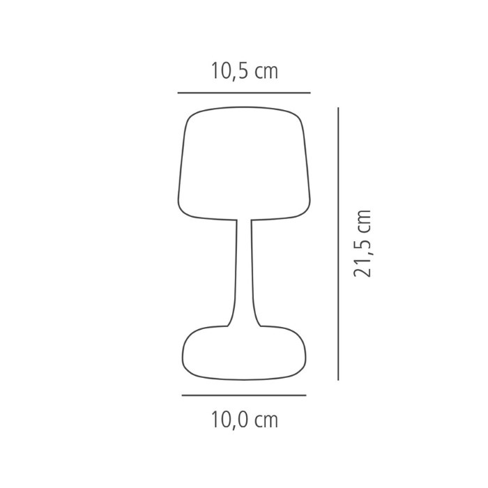 Stolová lampa SOHO, chróm, výška 21,5 cm