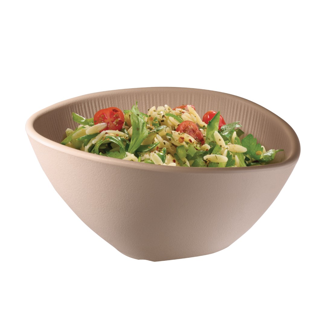 bowl Nero 19x16,5 cm melamin beige