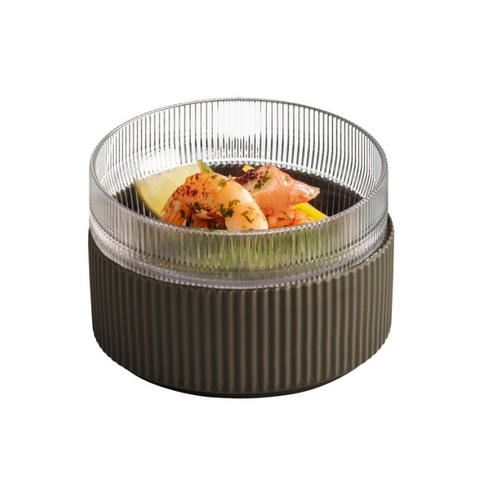 GRID bowl 14 cm glass