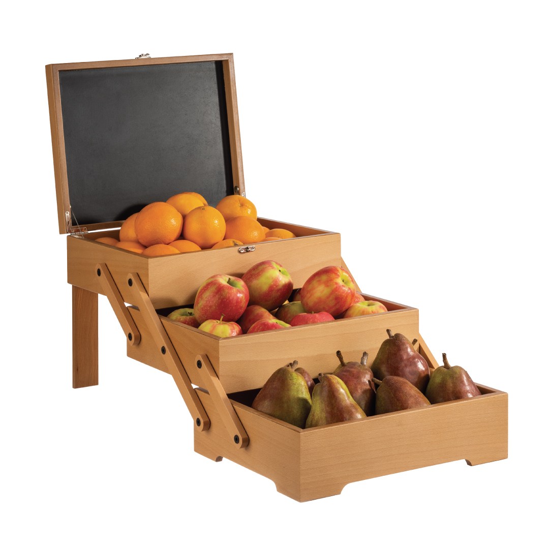 Box bufetový SEWING BASKET, 36x29, v. 28cm, rozkladací drevený