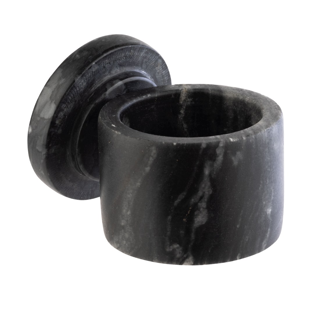 dóza, sada 2ks, priemer. 6CM, 40ml, MINERA mramor, čierna