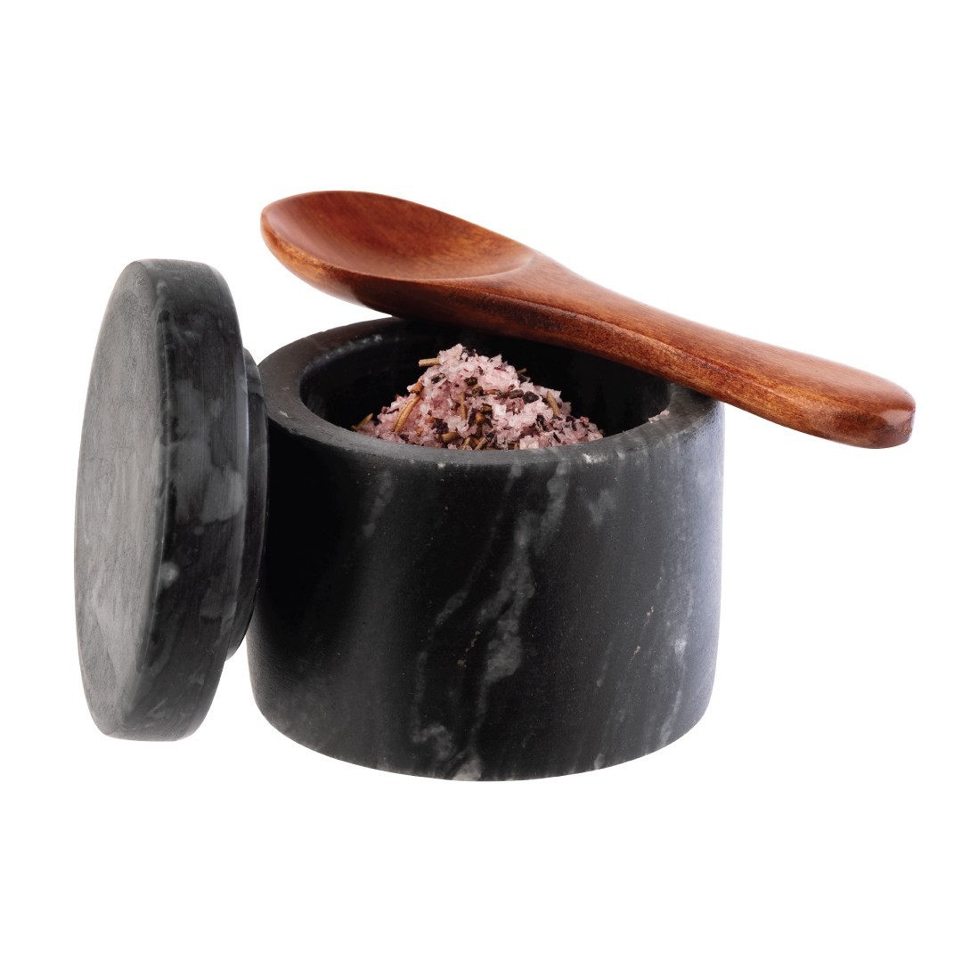 dóza, sada 2ks, priemer. 6CM, 40ml, MINERA mramor, čierna