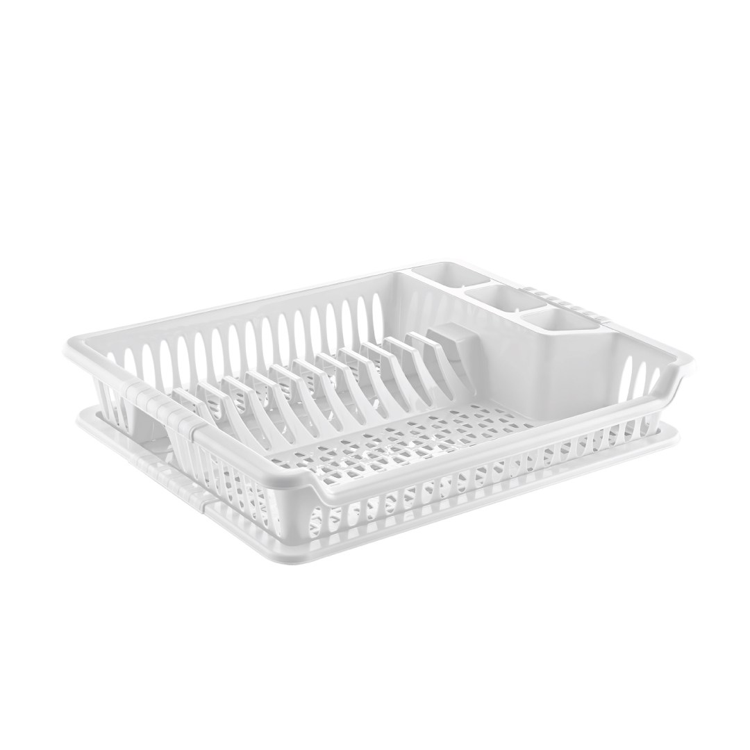 drip tray with tray 45x37x8.5cm, white plastic