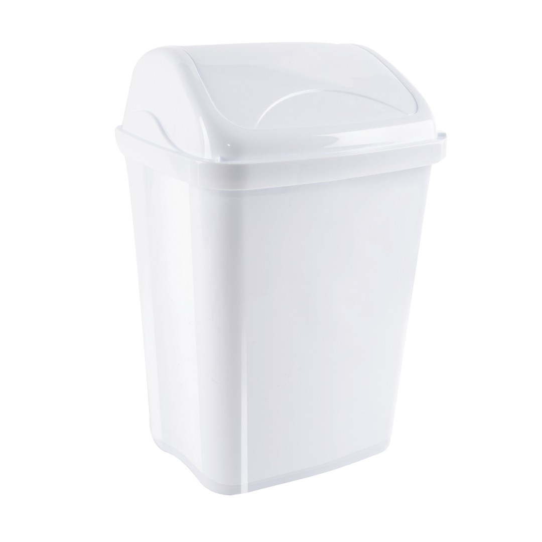 Cradle waste bin 26l, 34x27x50cm, white plastic