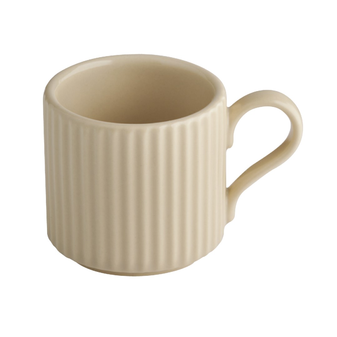 THE GRID cup, porcelain, beige, diameter 6 cm, height 6 cm, 80 ml