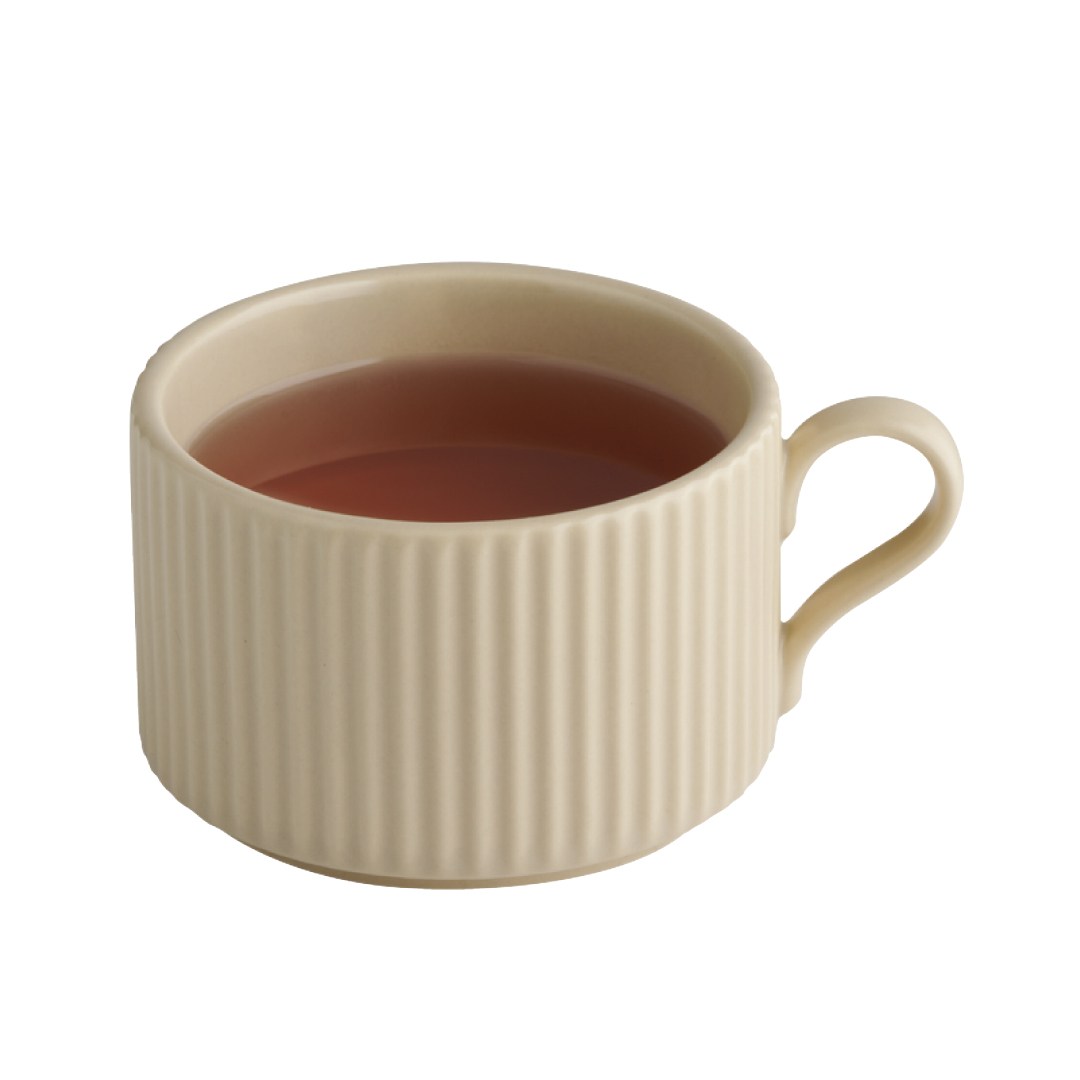 THE GRID cup, porcelain, beige, diameter 9 cm, height 6 cm, 200 ml