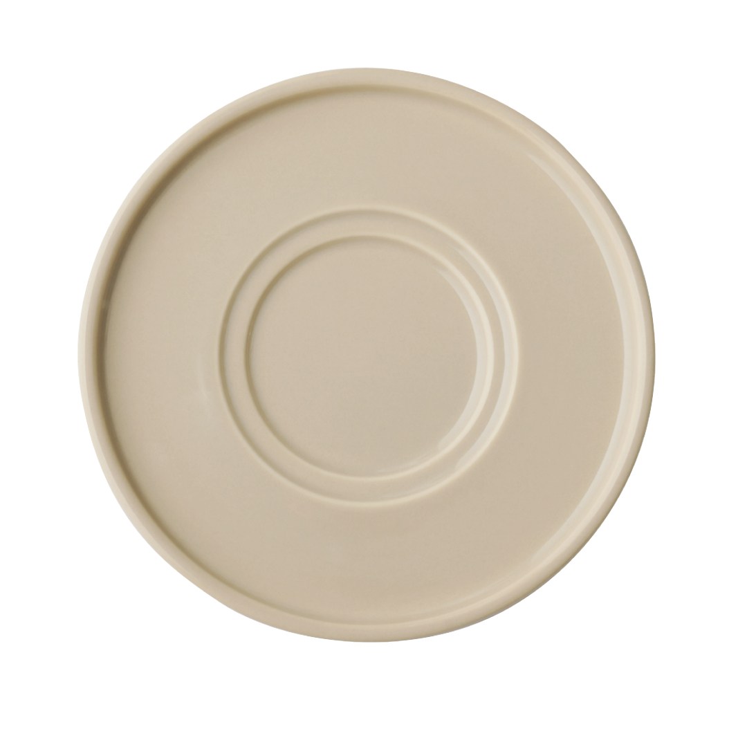 Podšálka THE GRID, porcelán, béžová pr. 16 cm, v. 2 cm