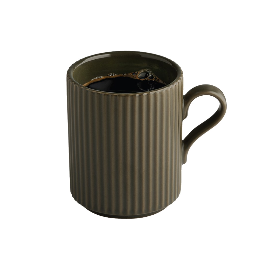 Mug THE GRID, porcelain, brown, diameter 7.5 cm, height 9.5 cm, 240 ml