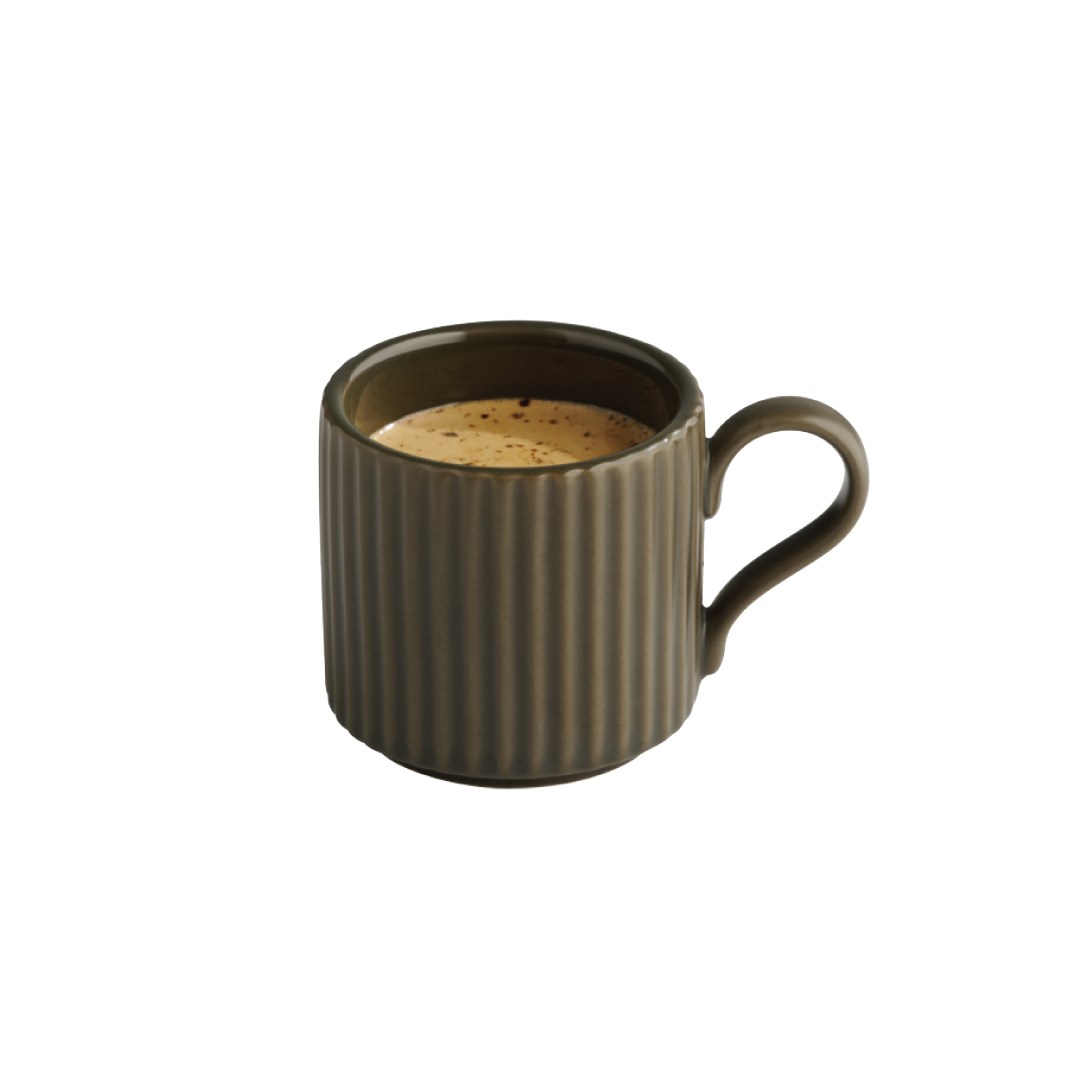 THE GRID cup, porcelain, brown, diameter 6 cm, height 6 cm, 80 ml