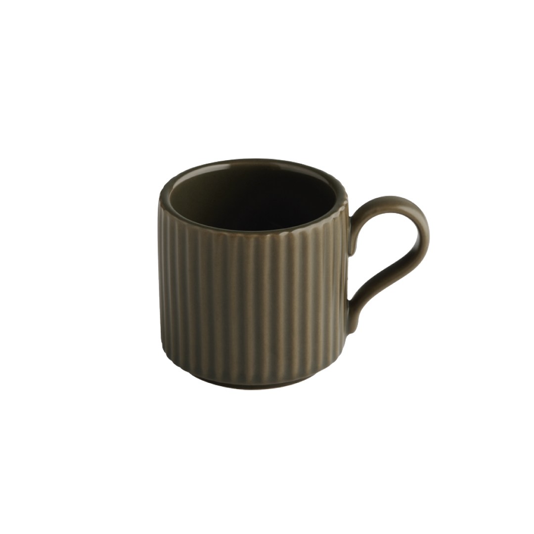 THE GRID cup, porcelain, brown, diameter 6 cm, height 6 cm, 80 ml