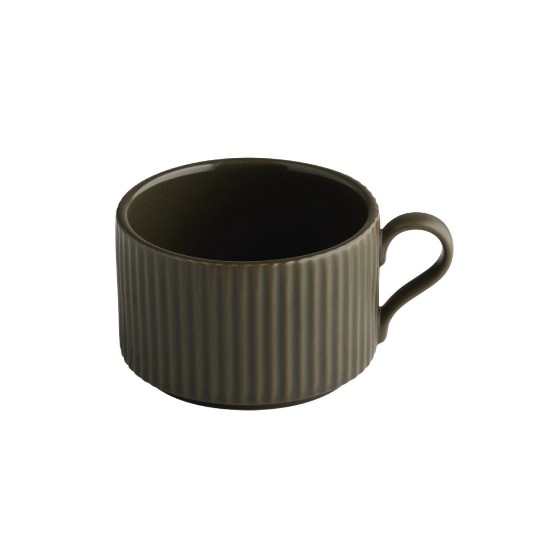 THE GRID cup, porcelain, brown, diameter 9 cm, height 6 cm, 200 ml