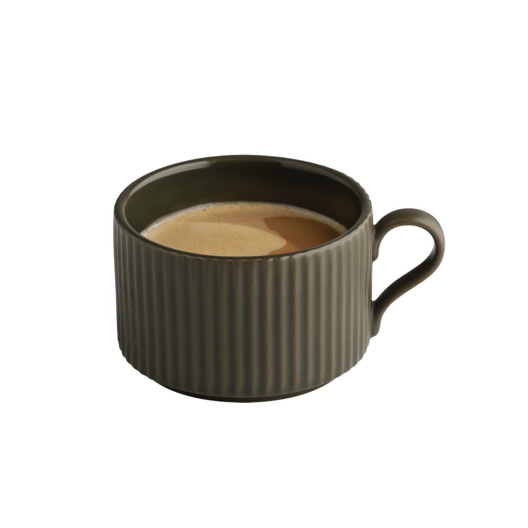 THE GRID cup, porcelain, brown, diameter 9 cm, height 6 cm, 200 ml