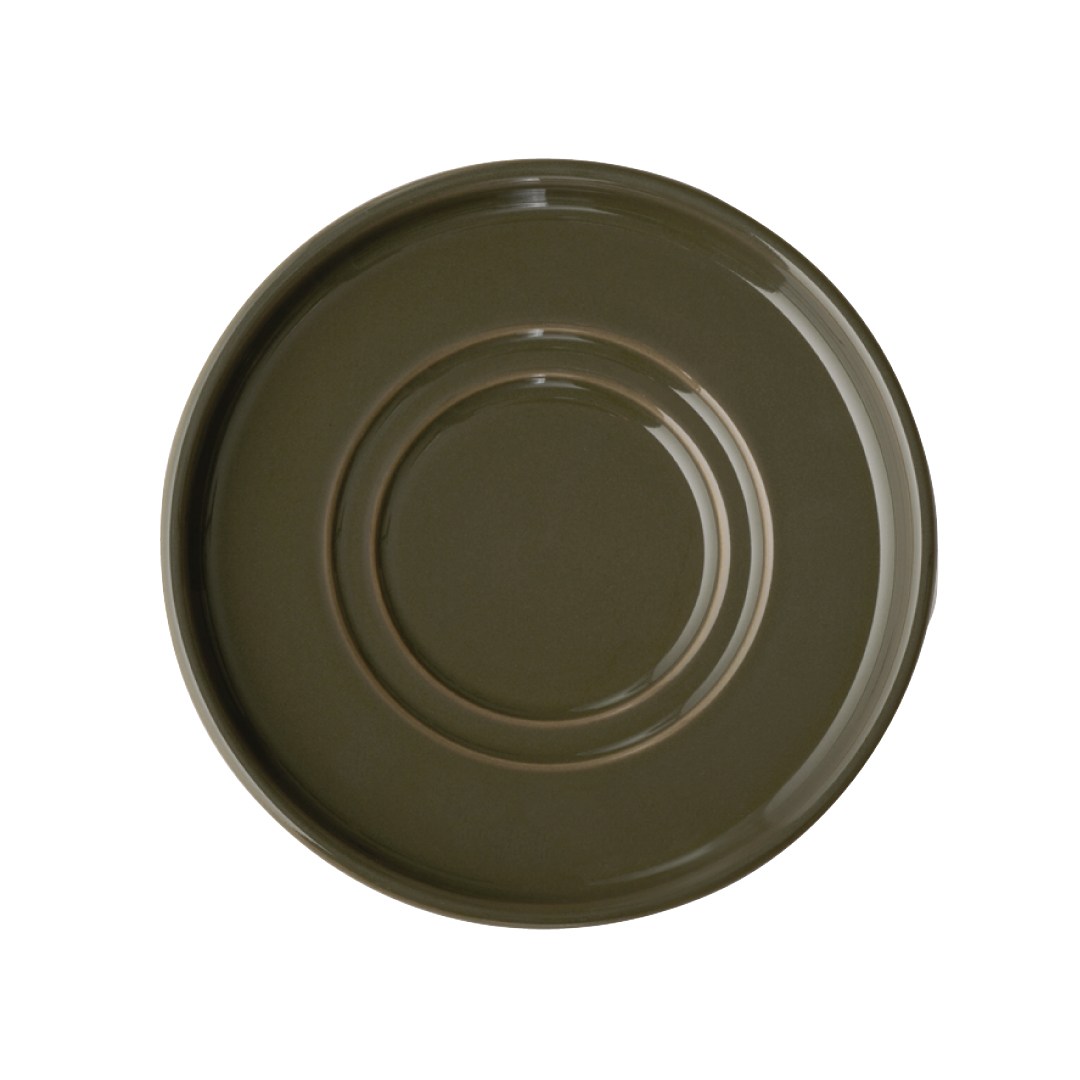 Saucer THE GRID, porcelain, brown, diameter 16 cm, height 2 cm