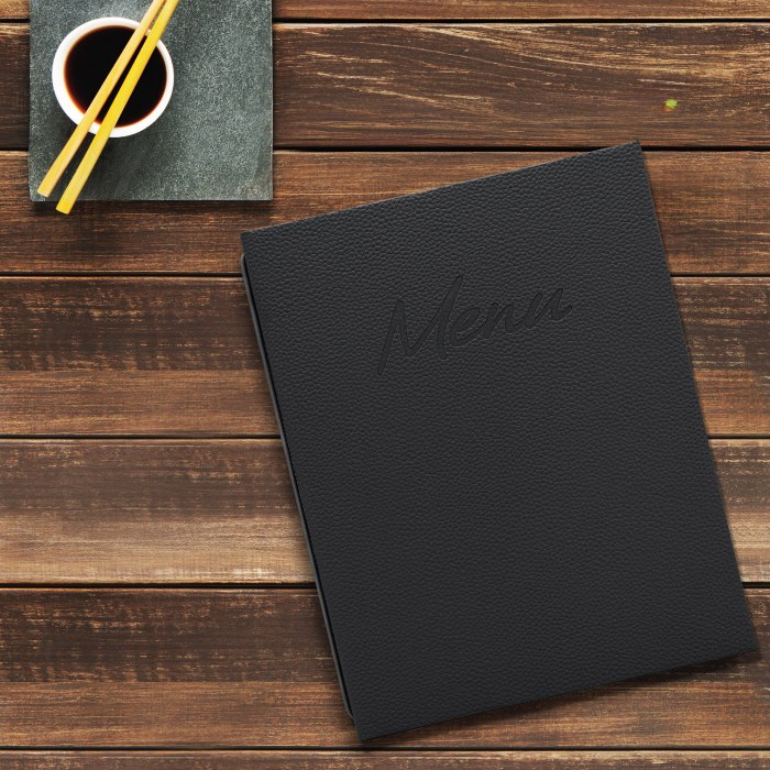 Jedálny lístok SIGNATURE, A5, čierny