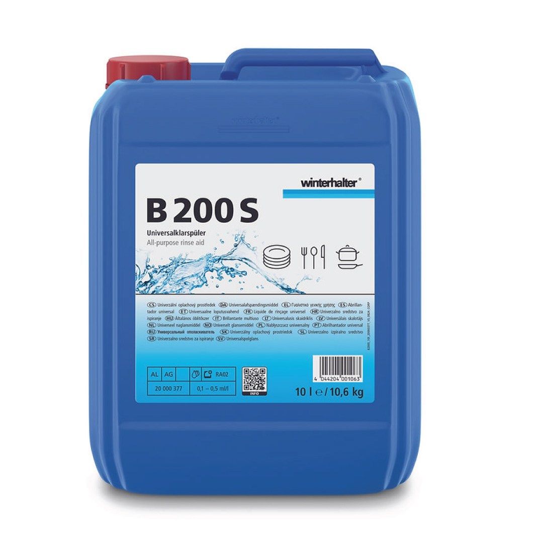 Dishwasher detergent, rinse aid, B200S Winterhalter 10 l