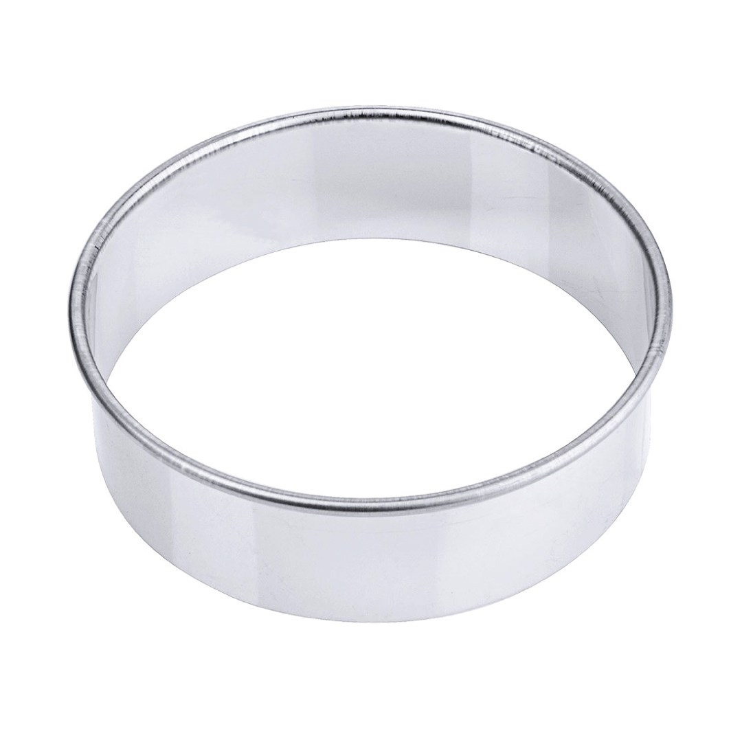 Stainless steel cookie cutter / ring, diameter 8cm, height 3cm