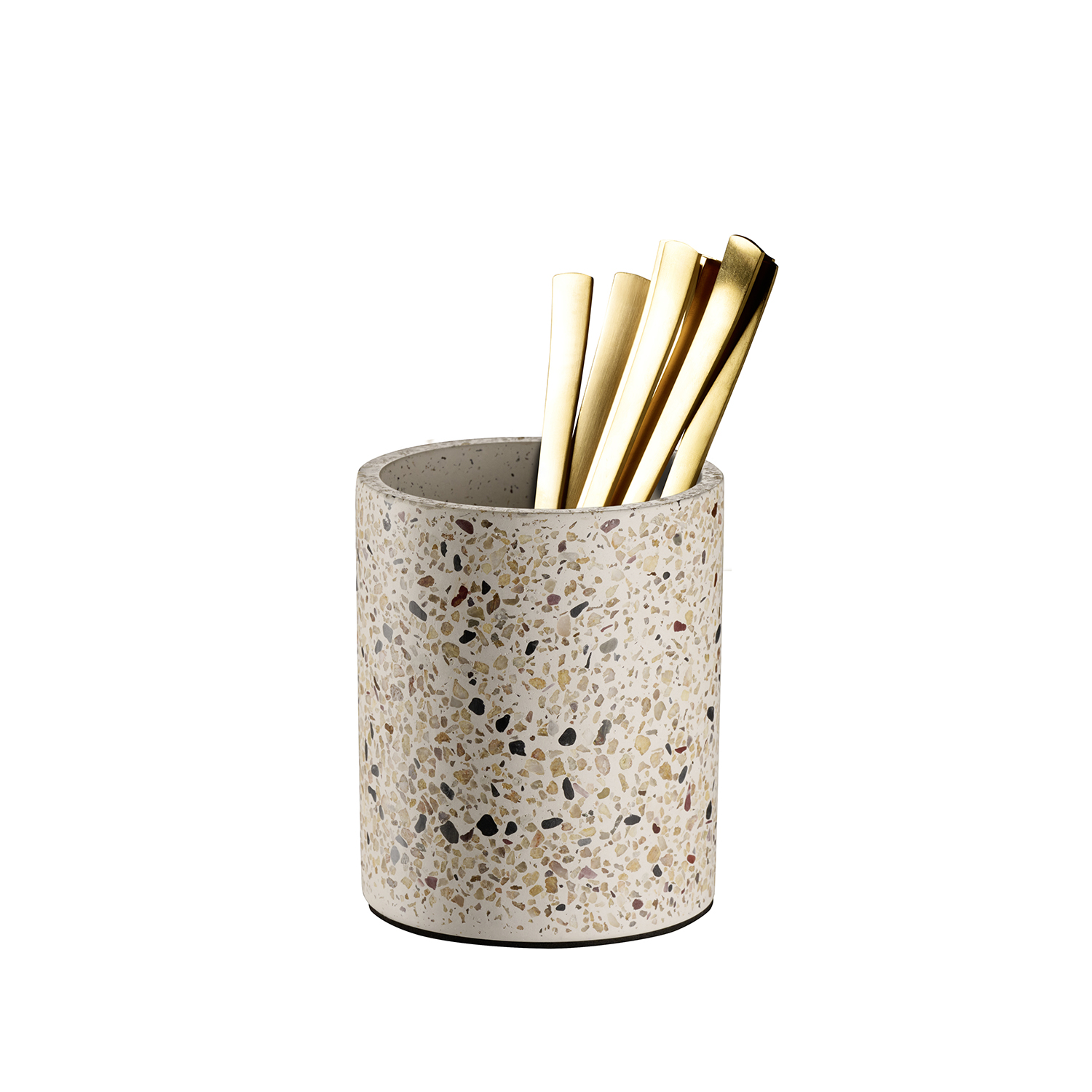 zásobník na príbory, TERRAZZO, betón, terrazzo pr. 11 cm, v. 13,5 cm