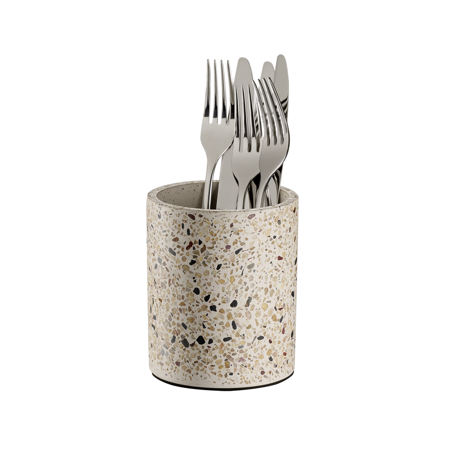 zásobník na príbory, TERRAZZO, betón, terrazzo pr. 11 cm, v. 13,5 cm