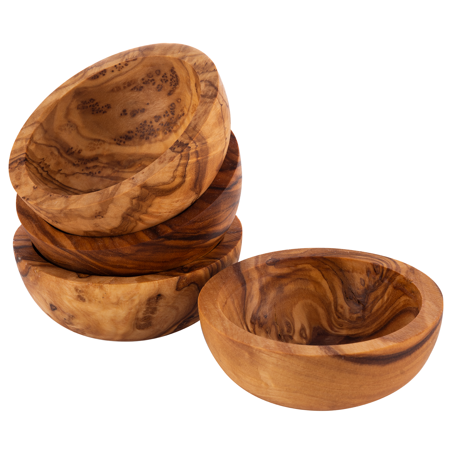 Bowl, 4 pcs. -OLIVE- O 6 cm, h: 2 cm olive wood 0,03 ltr.