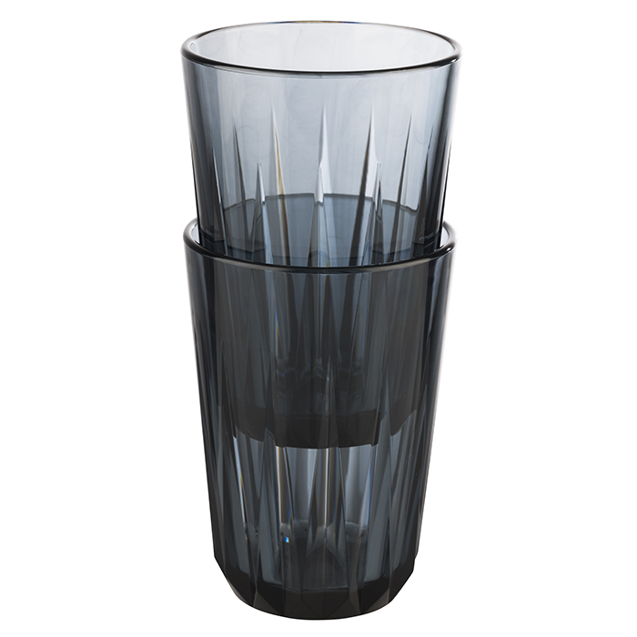 poháre CRYSTAL Tritan, 0,15 l, priemer. 7 cm, v. 9,5 cm, sivá