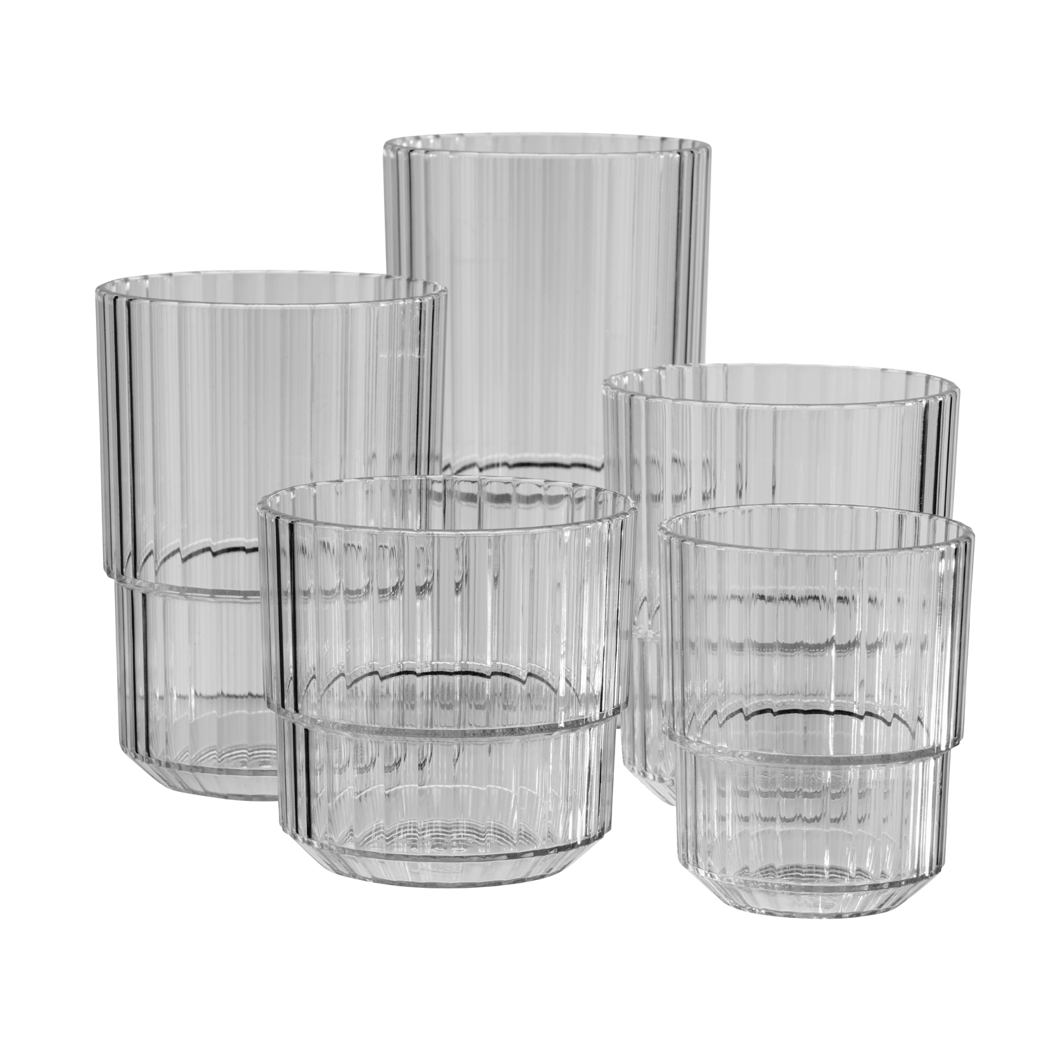 poháre, LINEA Tritan, 150 ml, priemer. 6,5 cm, v. 8 cm, sivá