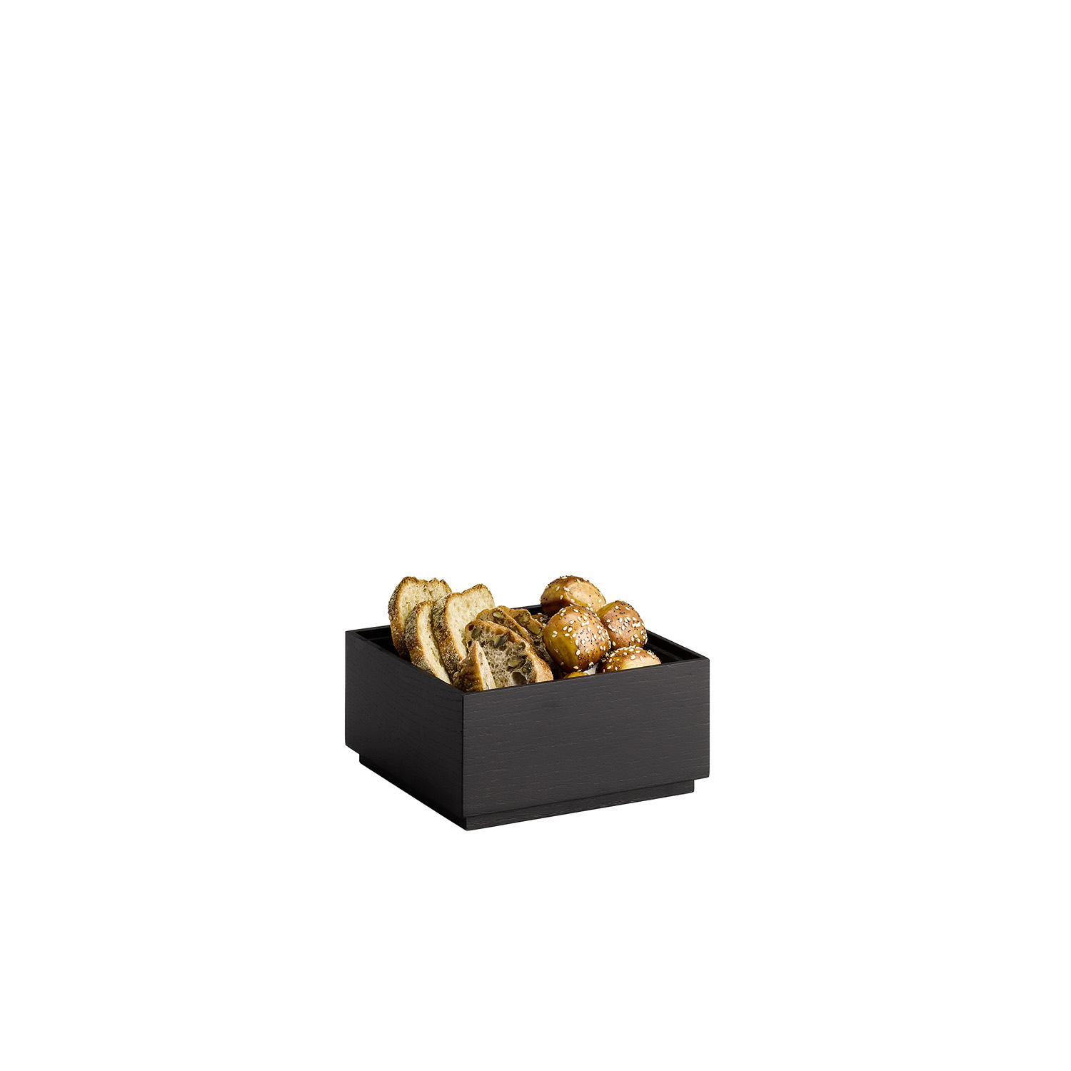 box GN 1/6 VALO, dubové drevo, čierna, 17,6 x 16,2 cm, v. 8,5 cm