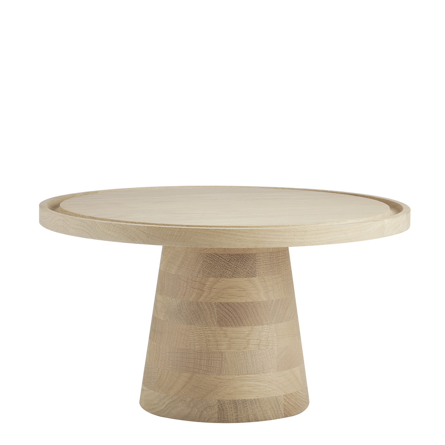 Cake stand -VALO- O 32 cm, h: 17 cm oak wood (oiled) O base: 15 cm