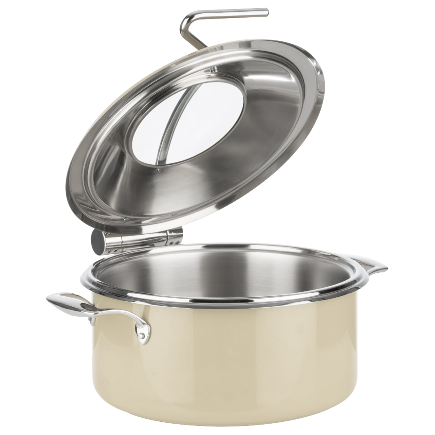 Chafing dish -ORBIT- O 30,5 cm, h: 17,5 cm 18/8 st. steel, sand-coloured set consisting of: