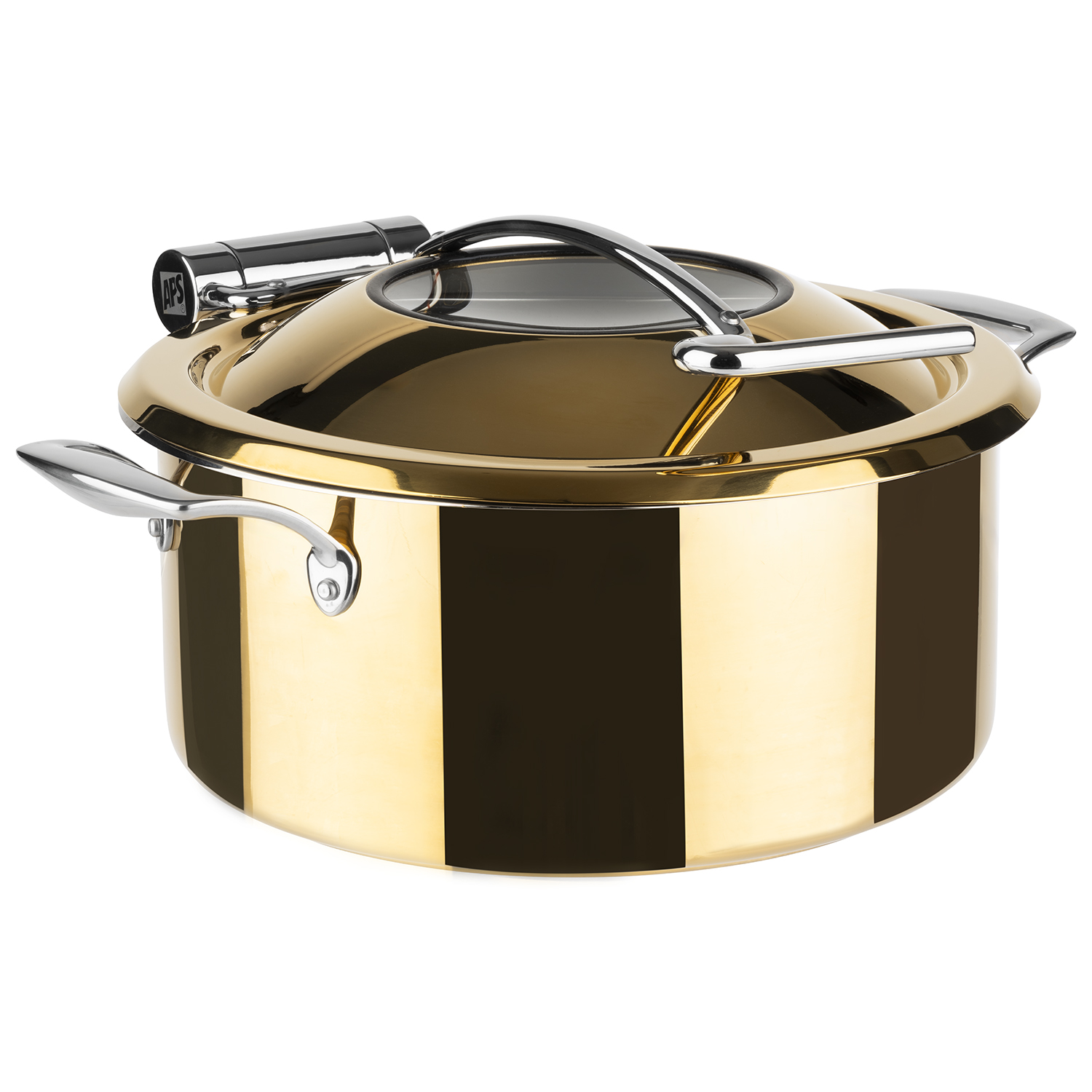 chafing dish ORBIT pr.30,5 cm, v. 17,5 cm, 4 l, zlatá
