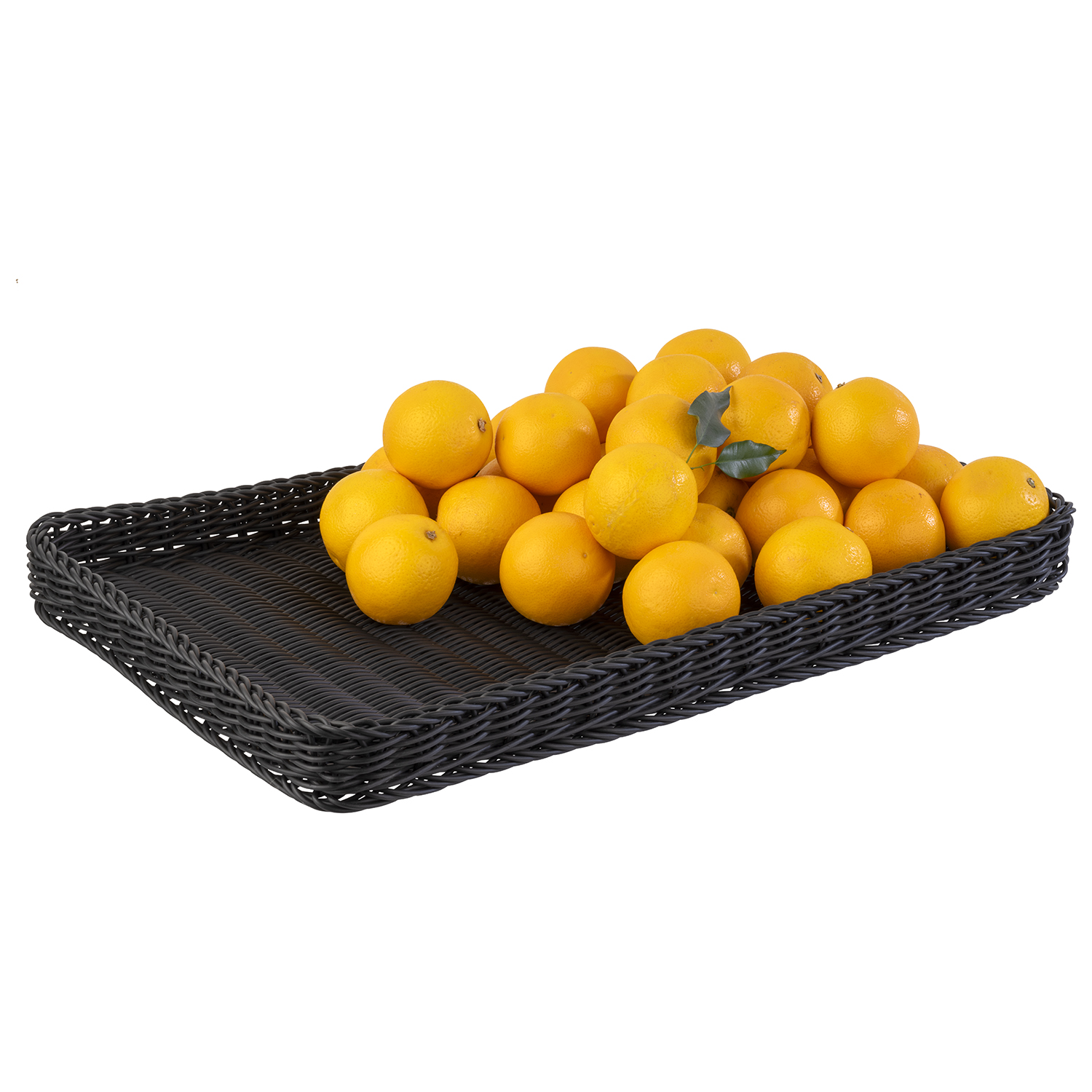 Basket -PROFI LINE- 60 x 40 cm, h: 5 cm polypropylene, black
