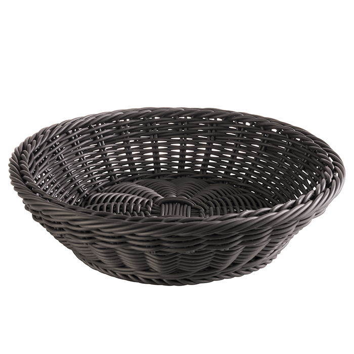 Basket -PROFI LINE- O 29 cm, h: 7 cm polypropylene, black
