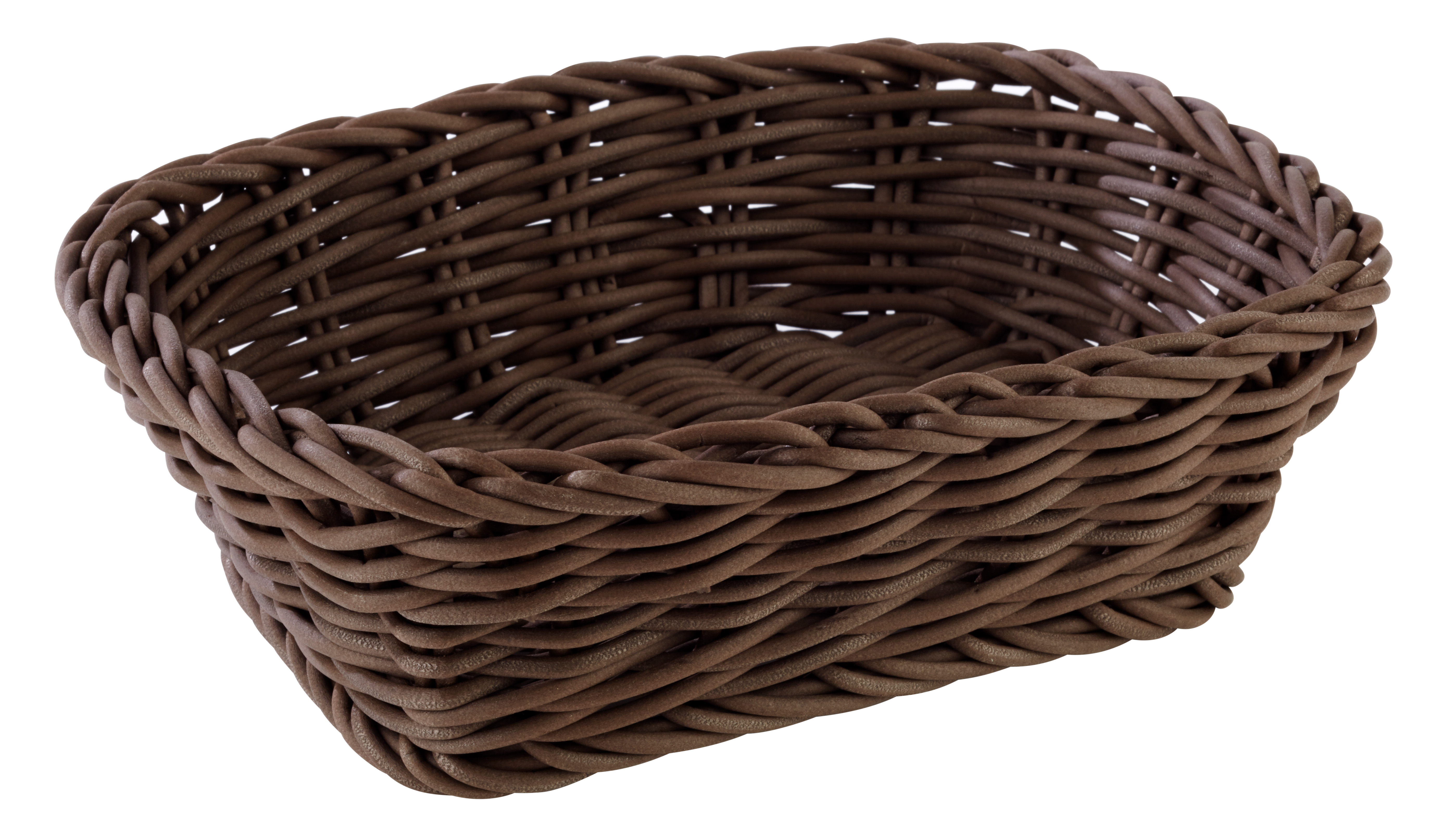 Basket -PROFI LINE- 19 x 13 cm, h: 6 cm polypropylene, mocha