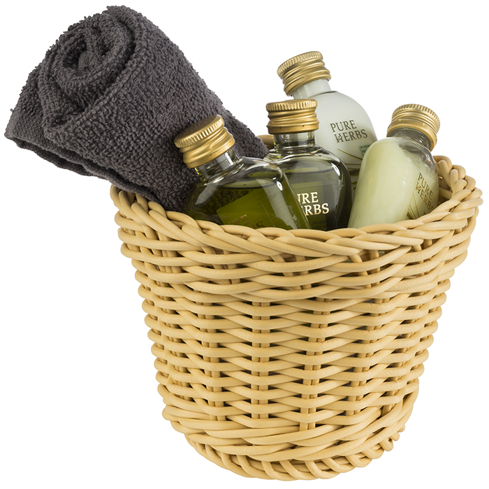Basket -PROFI LINE- O 13 cm, h: 10 cm polypropylene, light beige