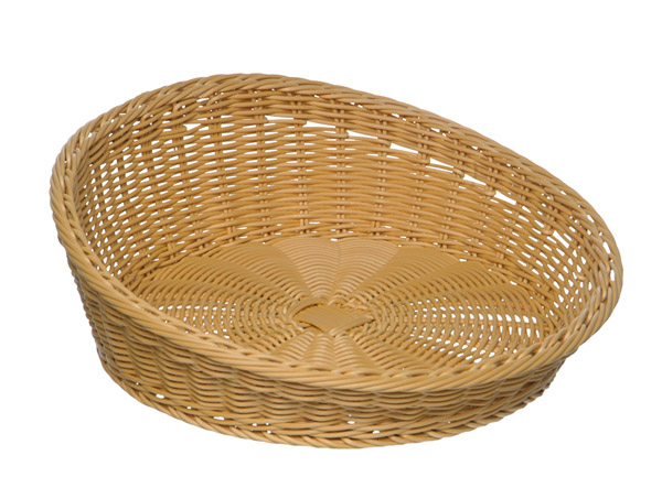 Basket -PROFI LINE- O 31-37 cm, h: 12 / 6 cm polypropylene, light beige